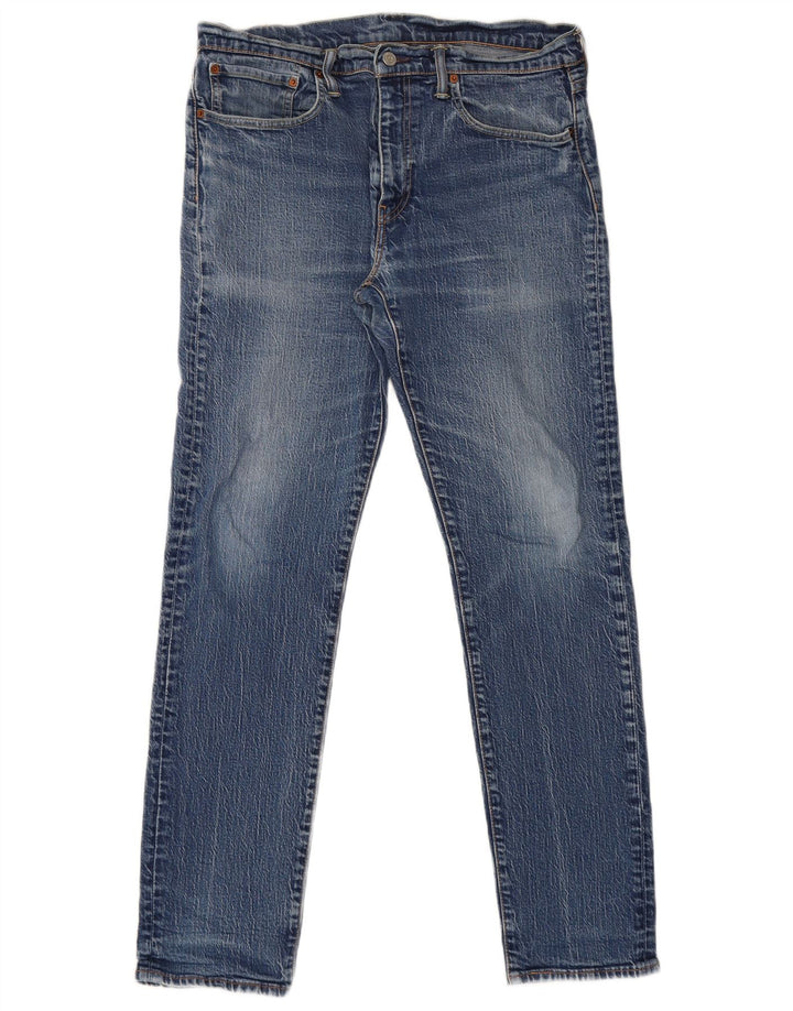 Levi's Masculino 502 Tapered Jeans W34 L34 Azul Algodão