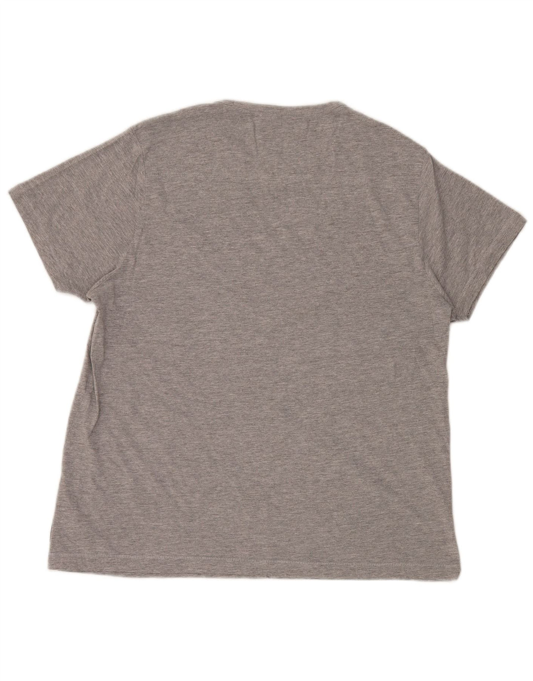 Camiseta masculina French Connection Top XL algodão manchado cinza