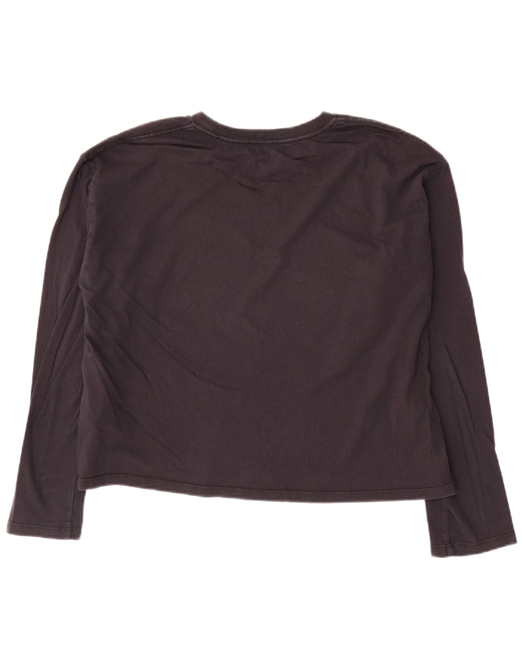 Top cropped feminino Levi's manga comprida UK 14 algodão azul marinho médio