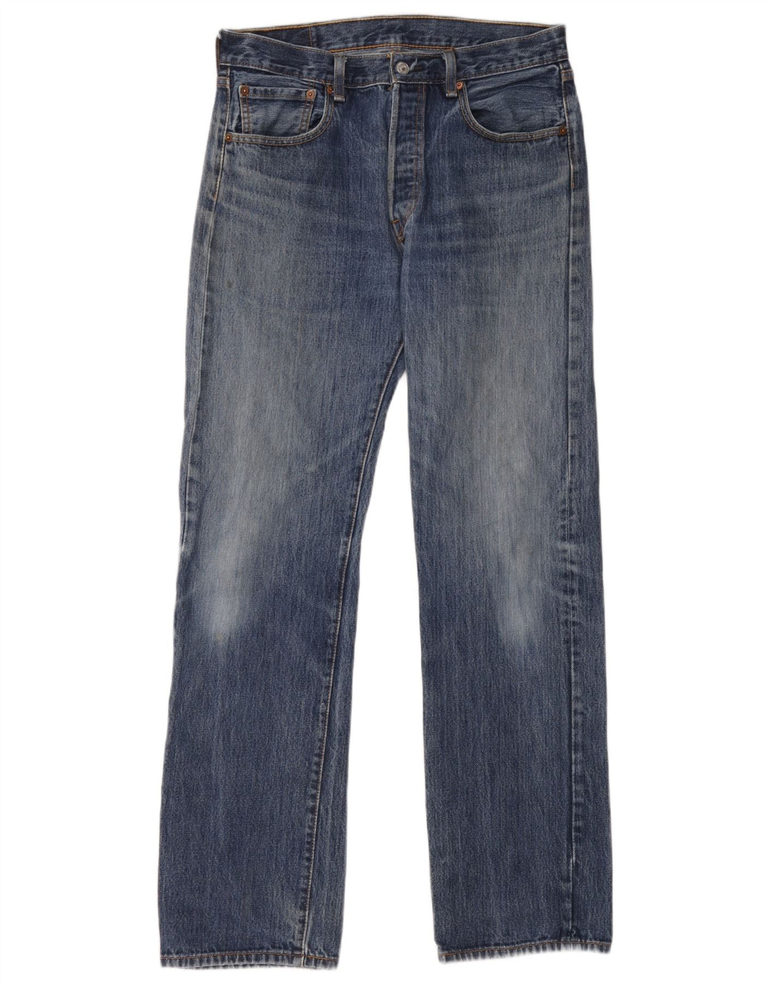 Levi's Masculino 501 Straight Jeans W33 L34 Azul Algodão