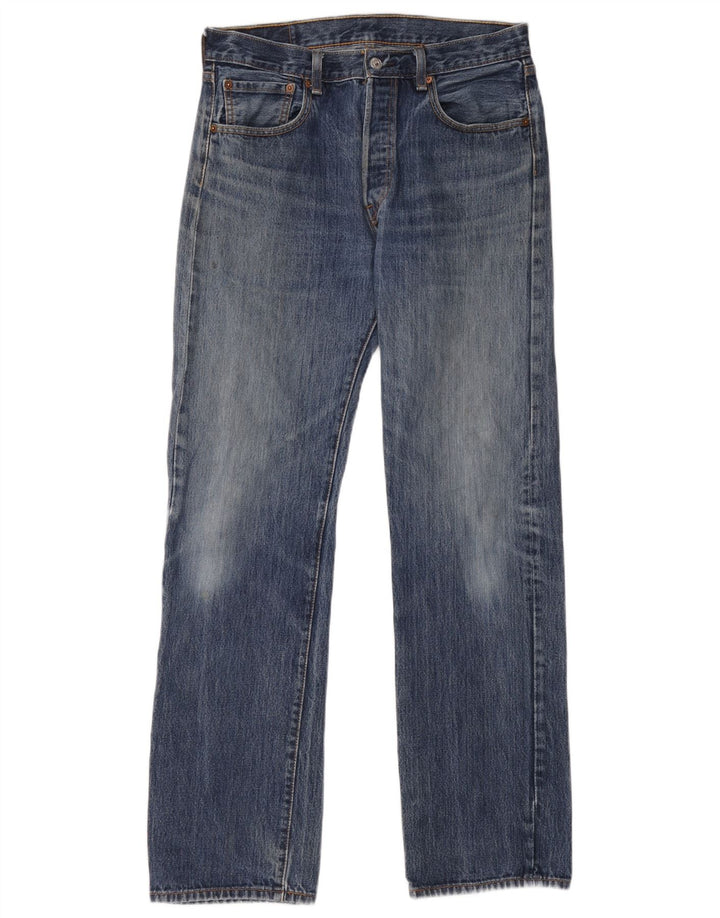 Levi's Masculino 501 Straight Jeans W33 L34 Azul Algodão