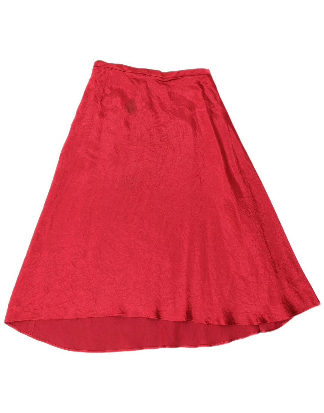 Saia feminina Marks & Spencer A-Line UK 8 pequena W26 acetato vermelho