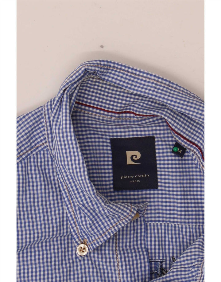 Camisa gráfica masculina Pierre Cardin guingão azul médio