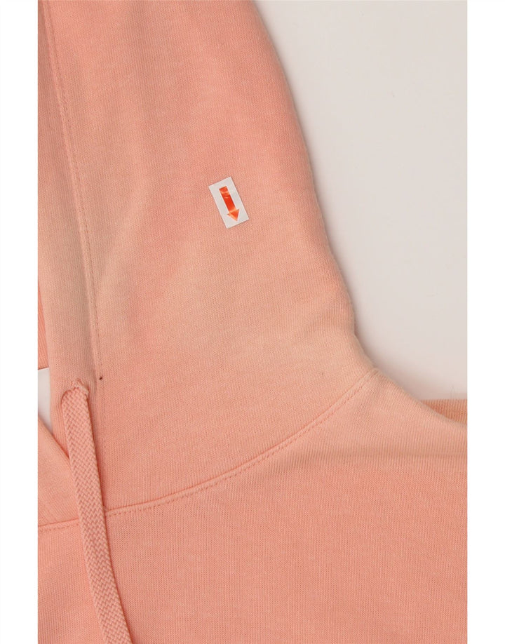 CHAMPION Womens Crop Hoodie Jumper UK 16 Large Orange Vintage Champion and Second-Hand Champion from Messina Hembry 