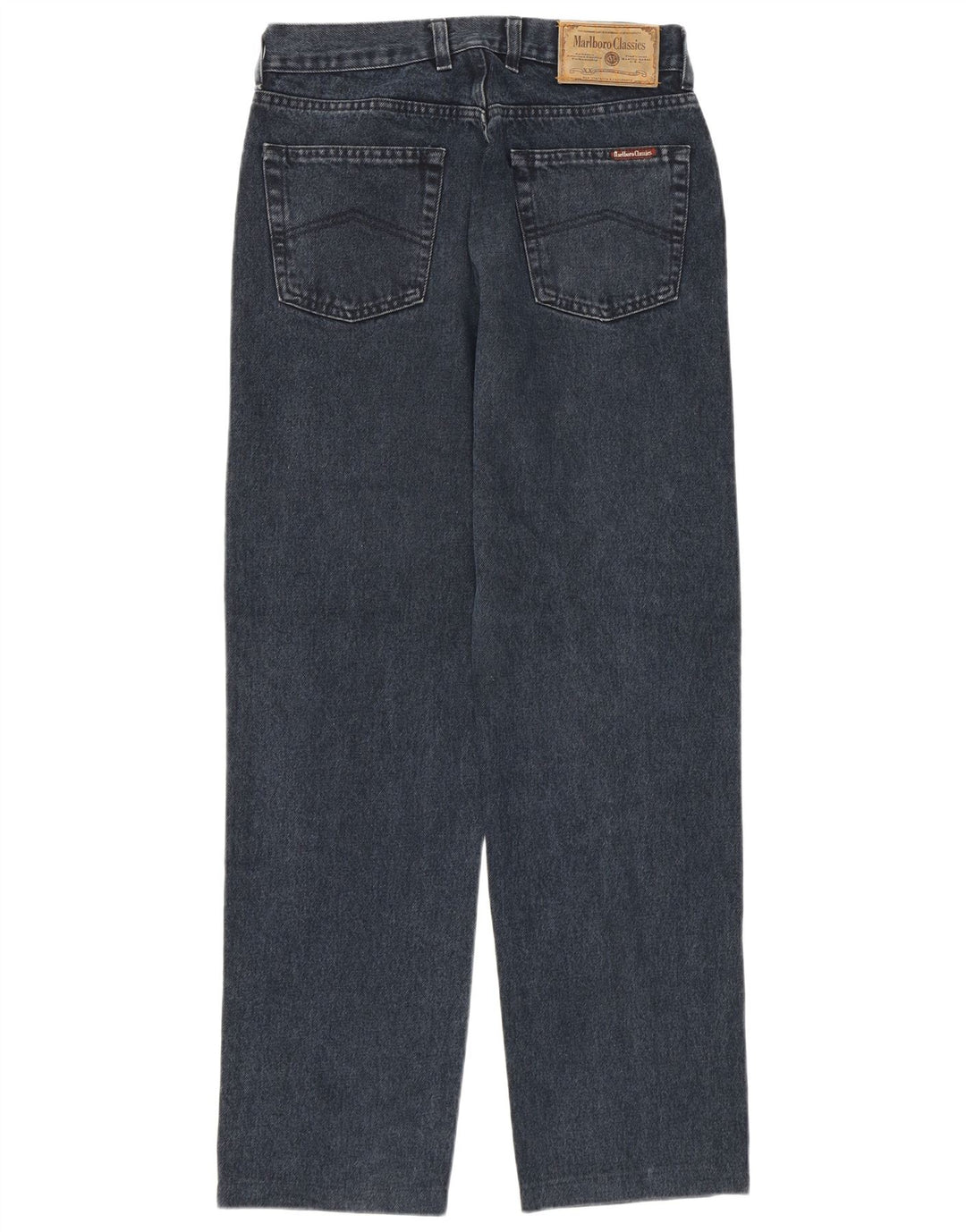 Marlboro Classics Mens Straight Jeans W31 L30 Azul Marinho Algodão