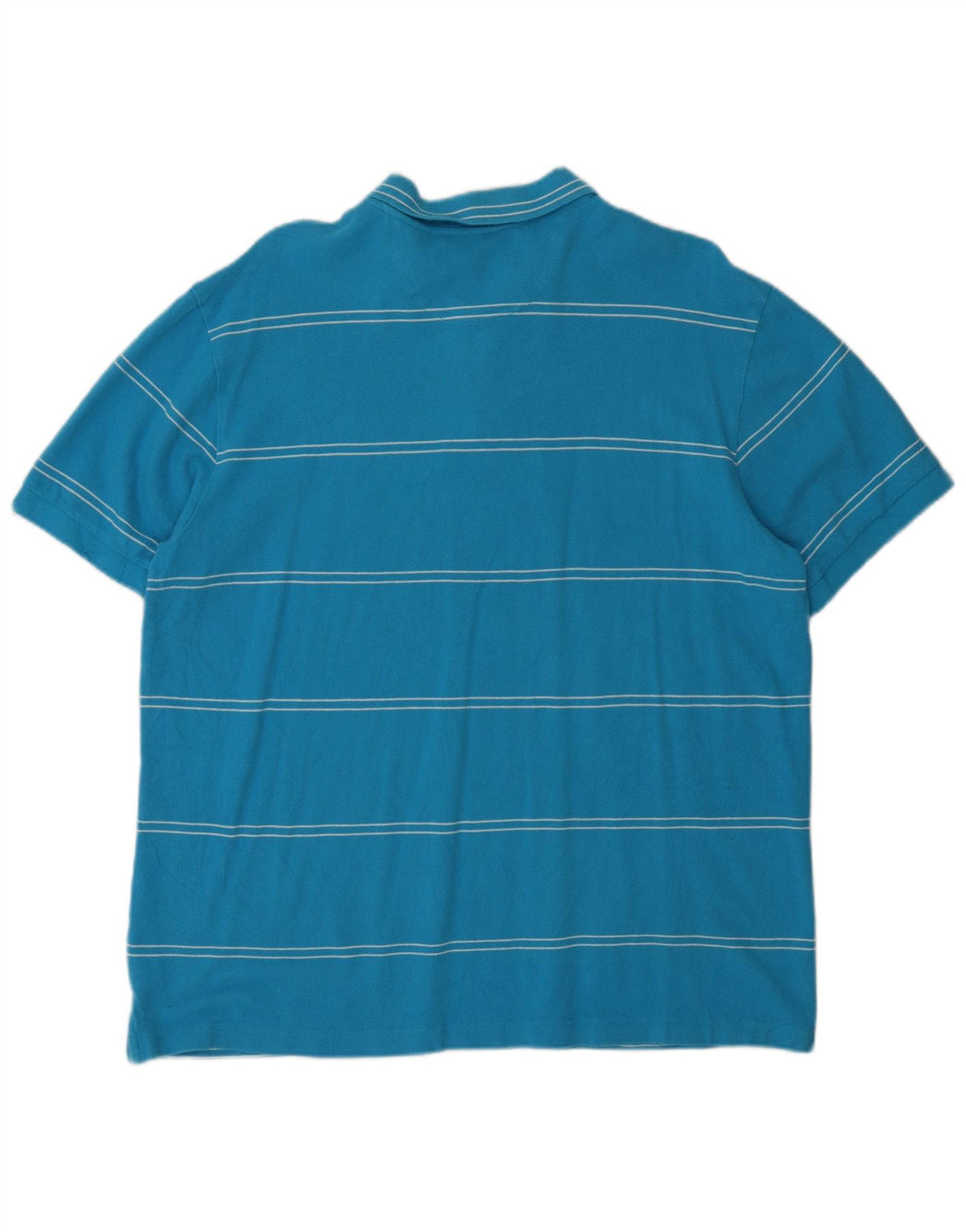 Camisa polo masculina Chaps XL algodão listrado azul