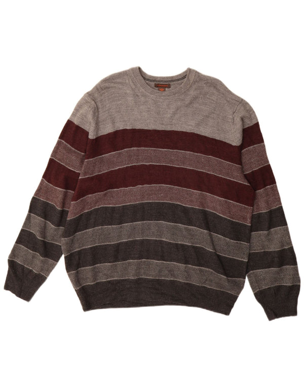 Suéter masculino Dockers com gola redonda XL acrílico listrado multicolorido