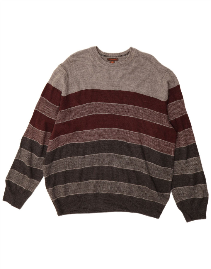 Suéter masculino Dockers com gola redonda XL acrílico listrado multicolorido