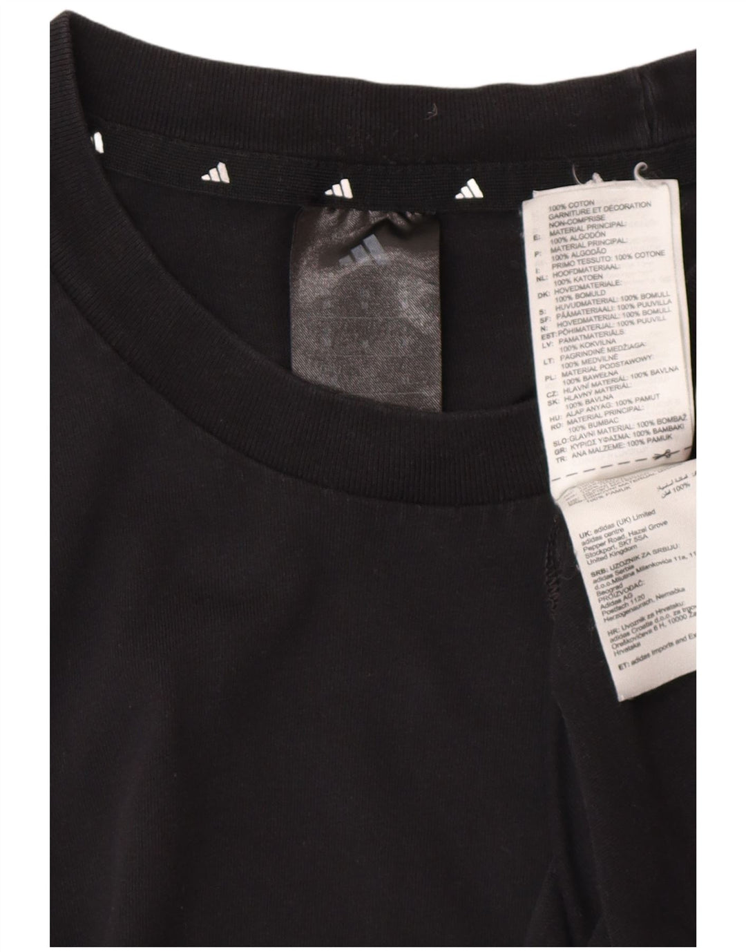 ADIDAS Mens Graphic T-Shirt Top Médio Algodão Preto