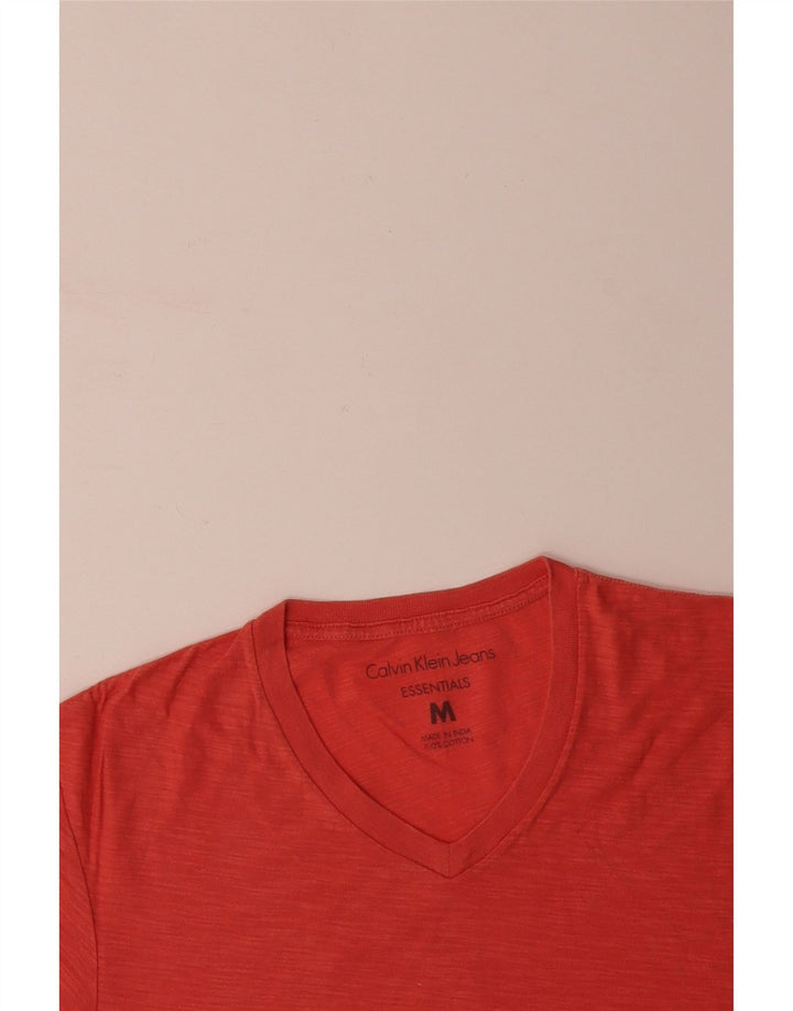 Camiseta masculina CALVIN KLEIN algodão laranja médio