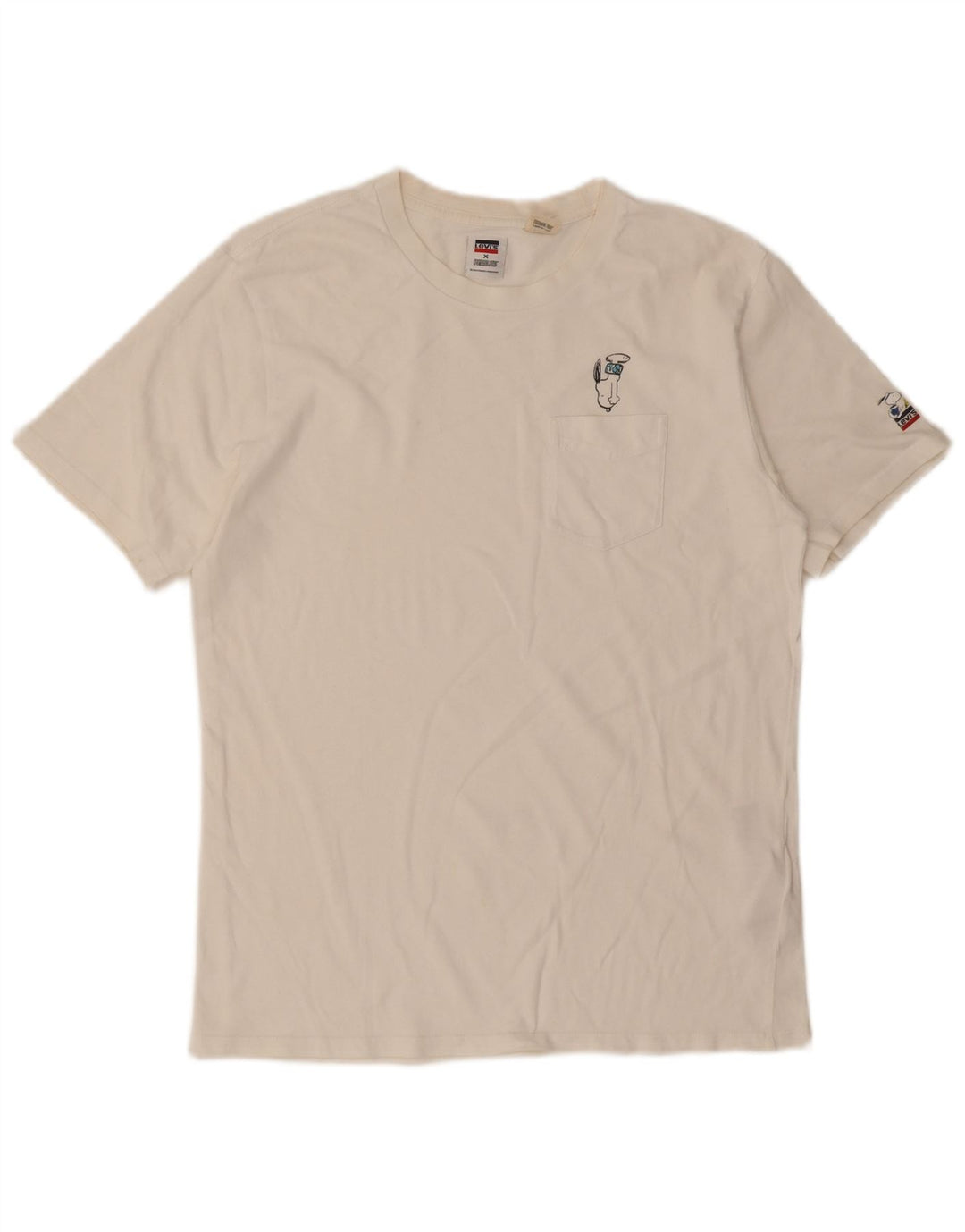 Camiseta Levi's Masculina Peanuts Top Pequeno Algodão Branco