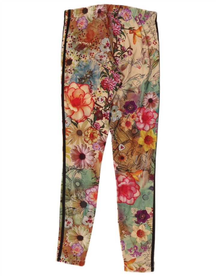 Leggings femininas Adidas UK 14 poliéster floral multicolorido médio
