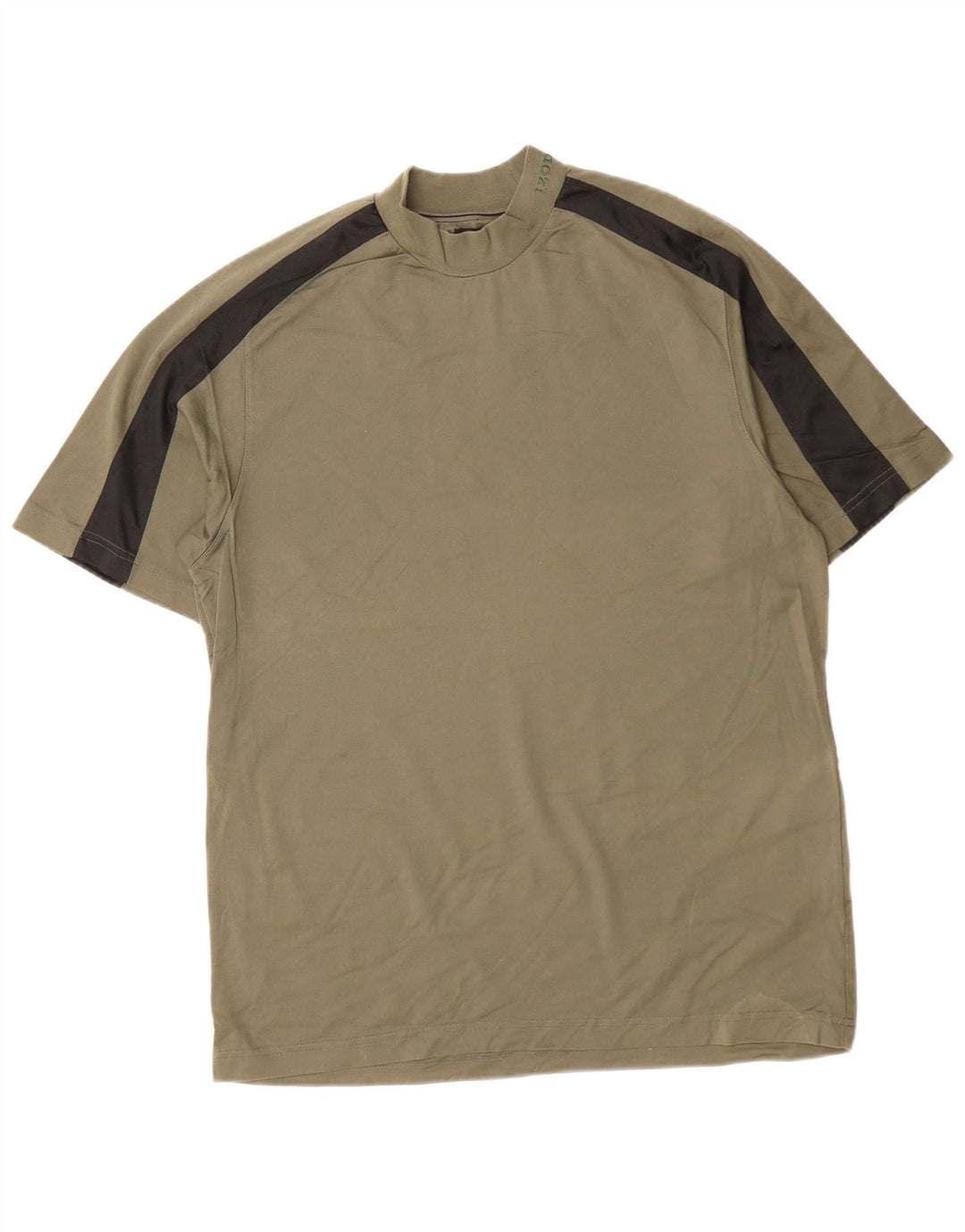 Camiseta masculina IZOD grande algodão colorblock cáqui grande