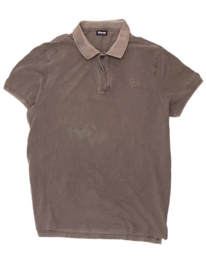 Camisa polo masculina Blauer Regular Fit 2XL algodão cinza