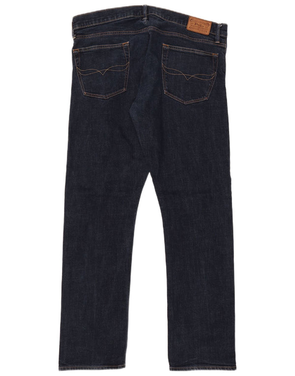 Polo Ralph Lauren Calça jeans reta masculina W36 L34 azul marinho algodão