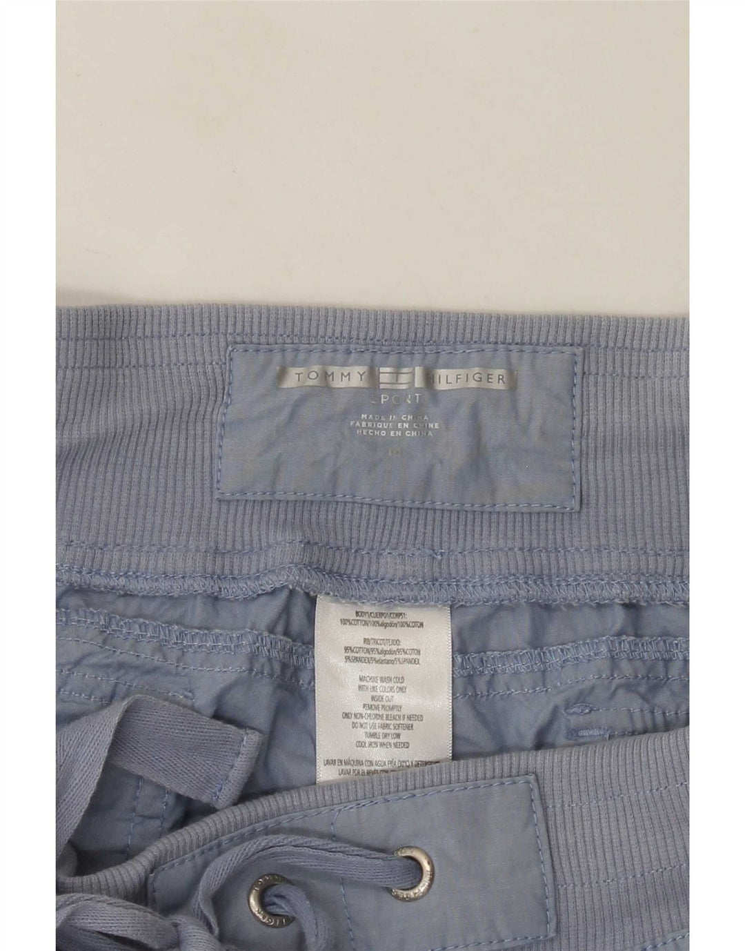 Calça capri feminina Tommy Hilfiger médio W30 L22 algodão azul