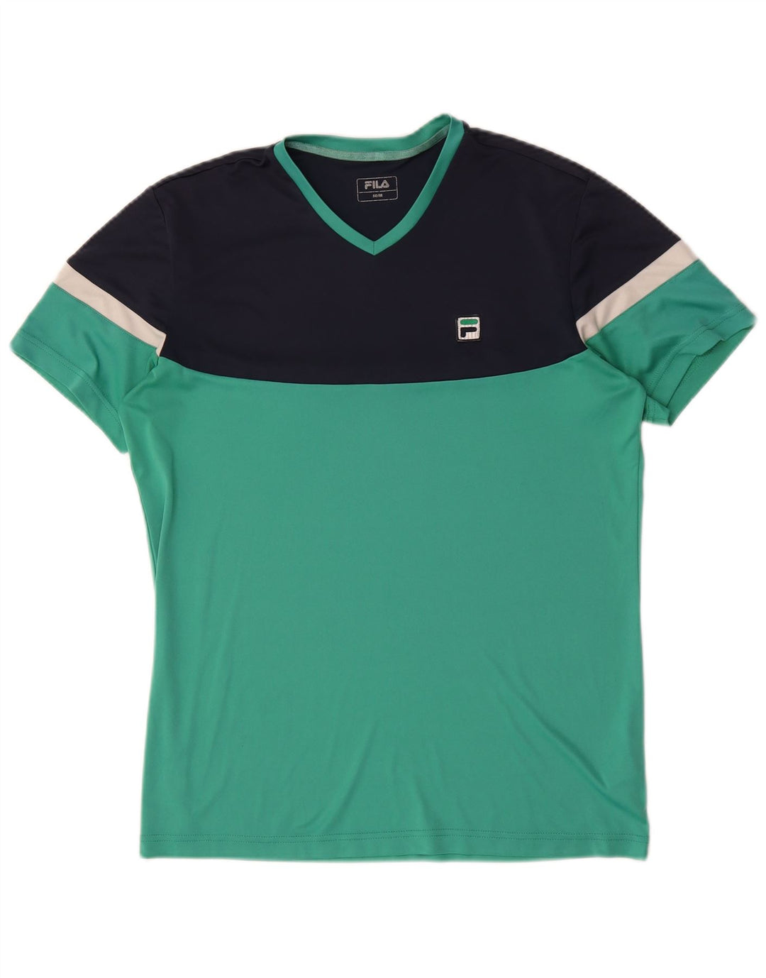 Fila Camiseta Masculina Top IT 50 Médio Turquesa Colourblock Poliéster