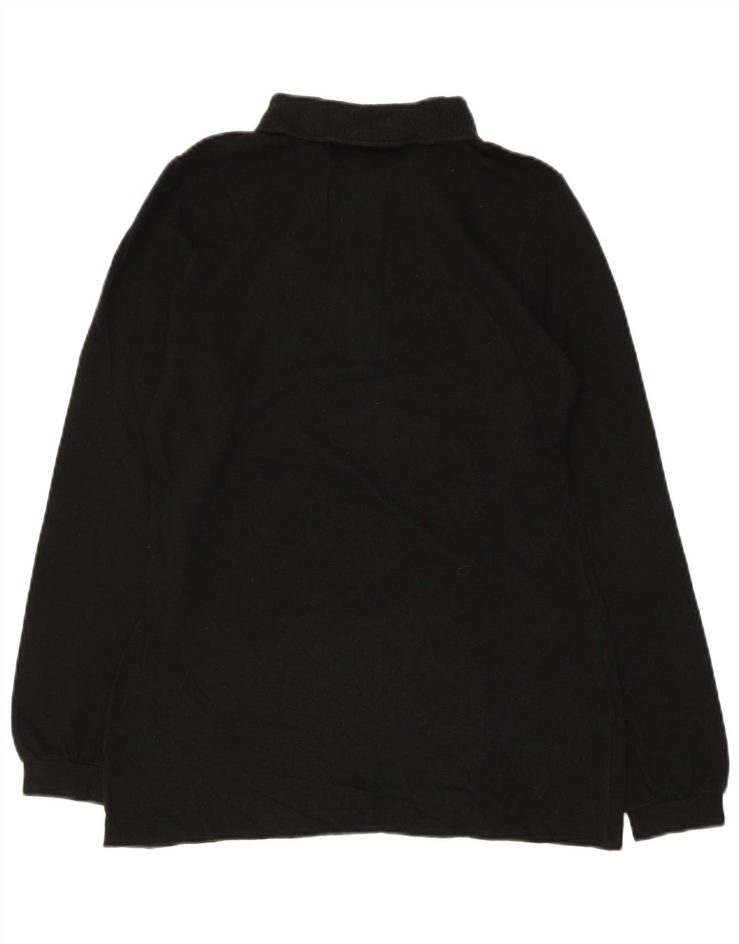 Camisa polo feminina de manga comprida Lacoste tamanho 40 algodão preto médio