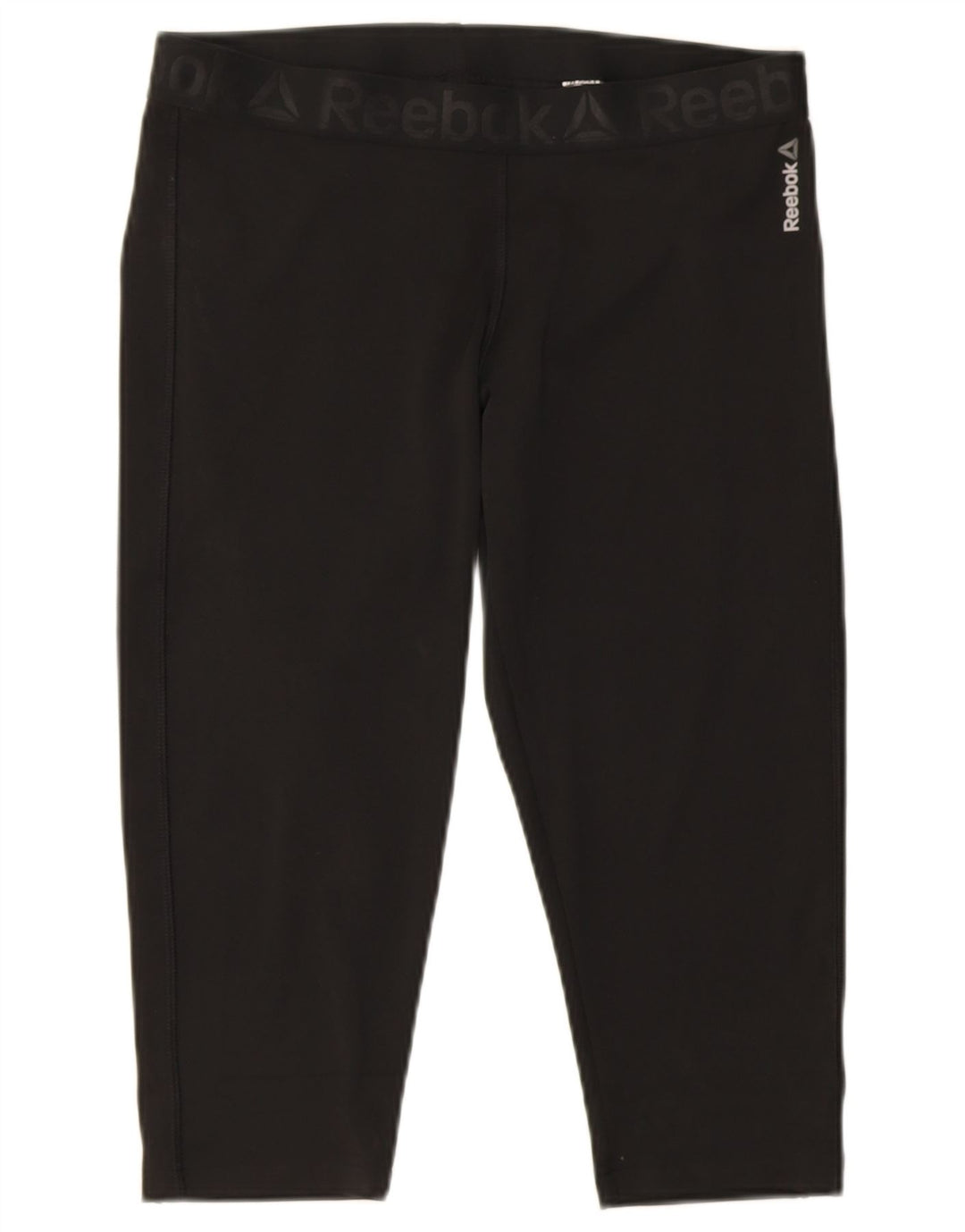 Leggings Capri Mulher Reebok UK 16/18 Grande Poliéster Preto