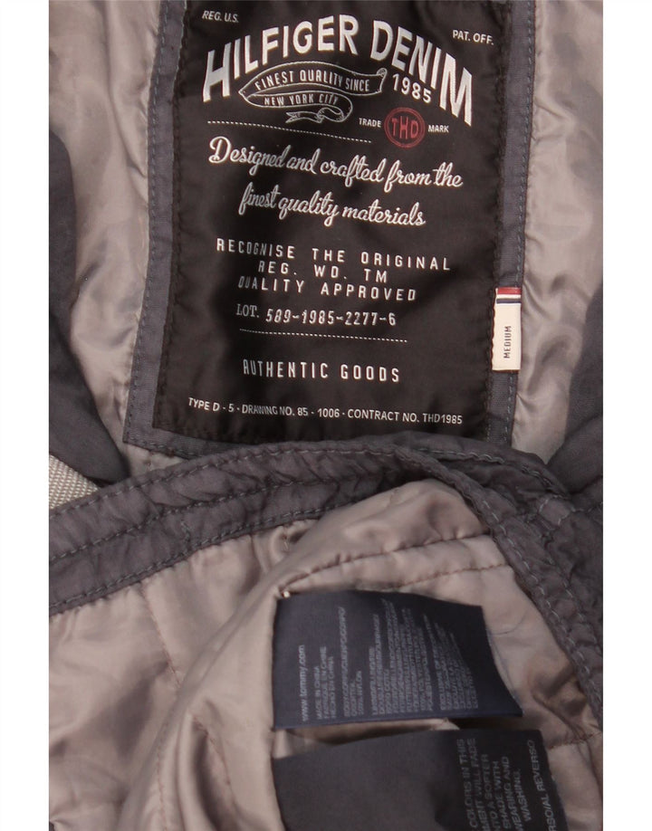 Jaqueta militar masculina TOMMY HILFIGER Reino Unido 38 Nylon azul marinho médio