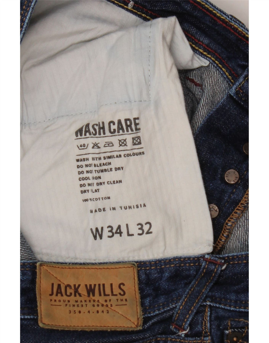 JACK WILLS Mens Jeans Slim W34 L32 Azul Algodão