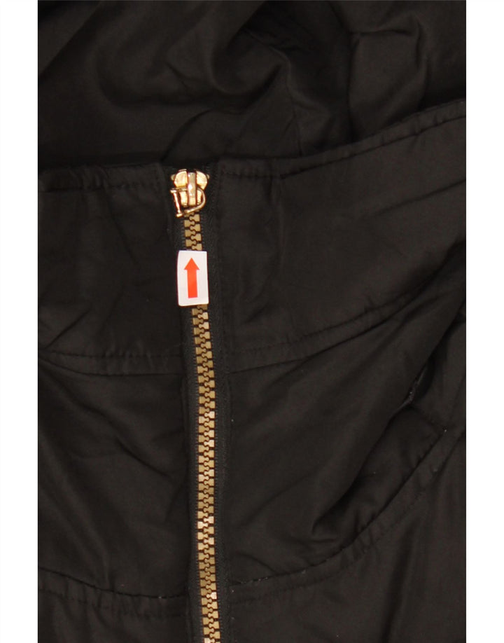 Casaco acolchoado com capuz feminino Calvin Klein UK 10 pequeno poliéster preto