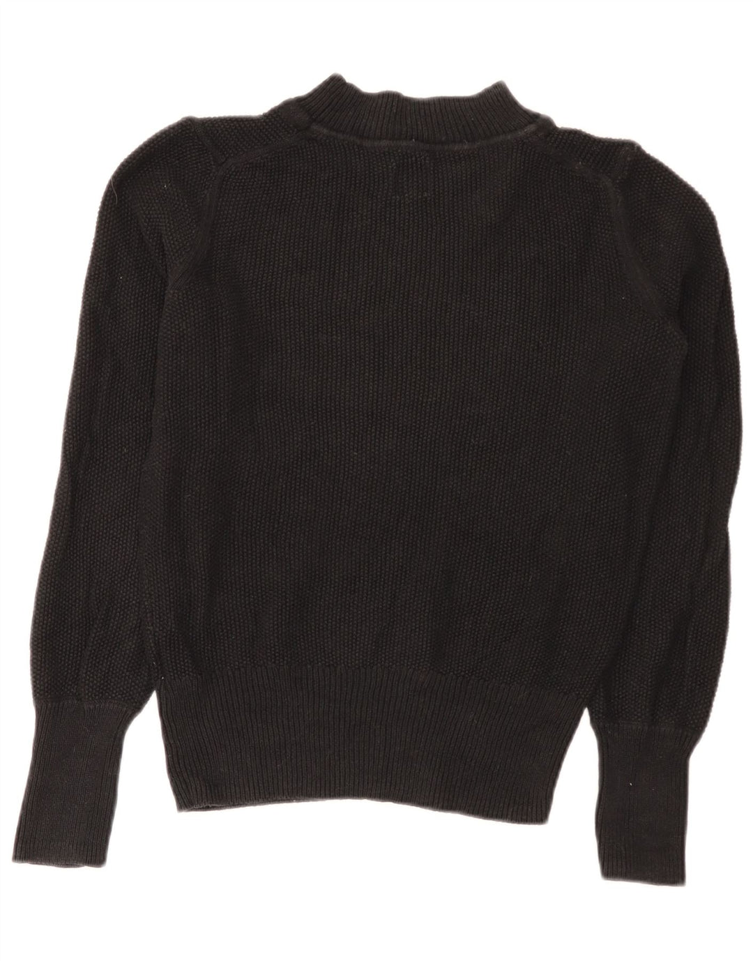 Suéter feminino Gap com gola tartaruga Reino Unido 14 algodão preto médio