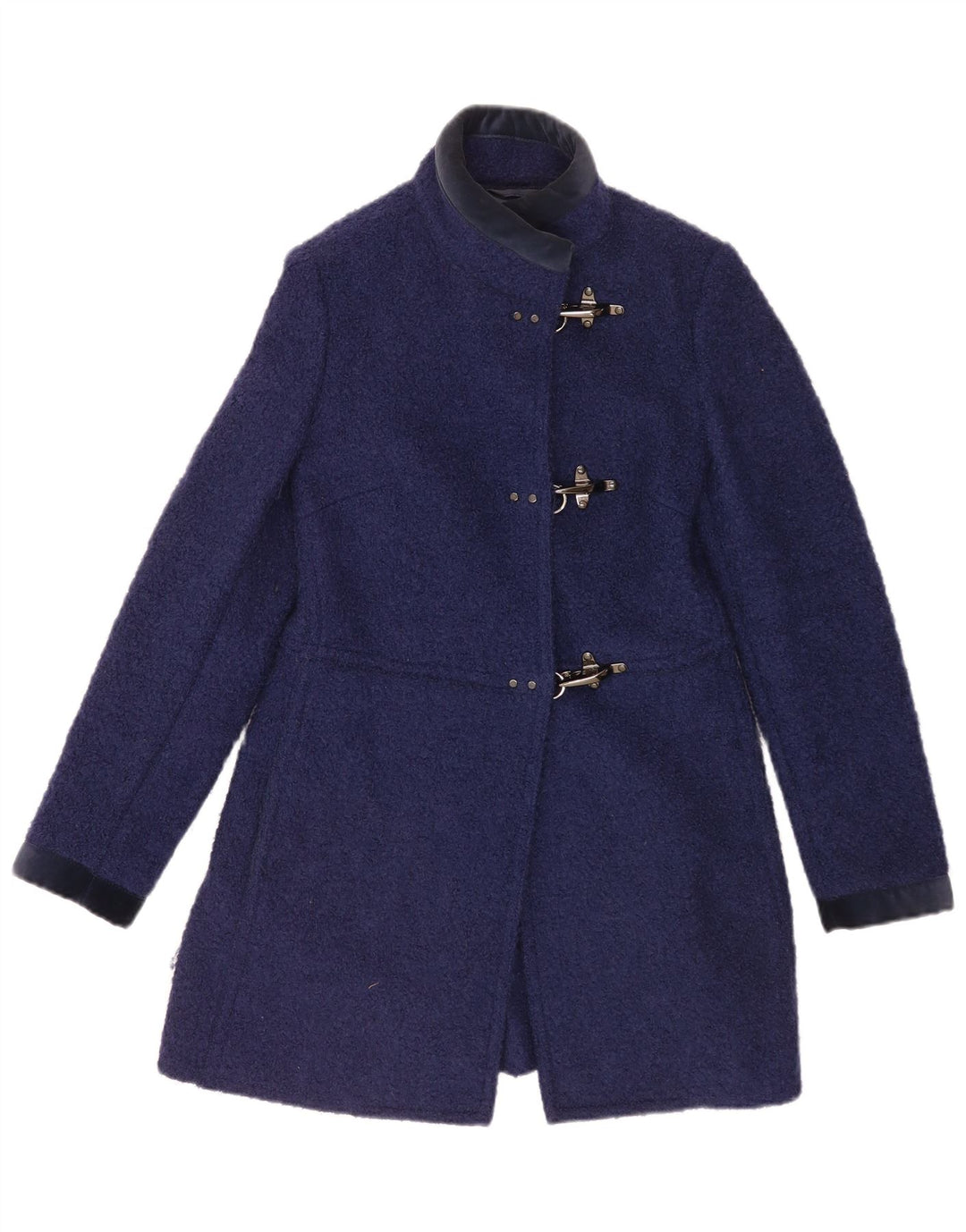 Sobretudo feminino Fay UK 10 pequeno lã virgem azul marinho