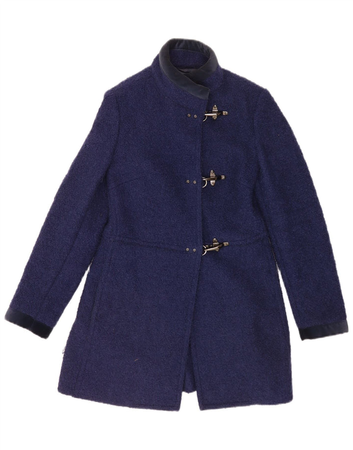 Sobretudo feminino Fay UK 10 pequeno lã virgem azul marinho
