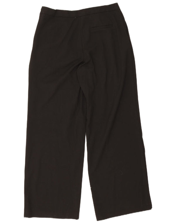 Zara Calça Chino Feminina de Perna Larga Grande W30 L30 Preta
