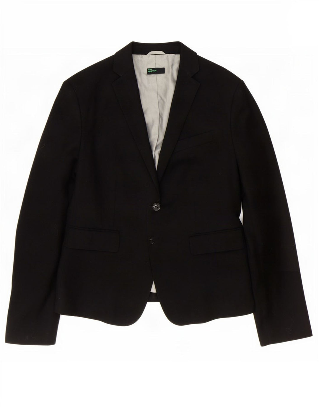 Jaqueta Blazer Feminina Benetton com 2 Botões IT 48 XL Preto Poliéster