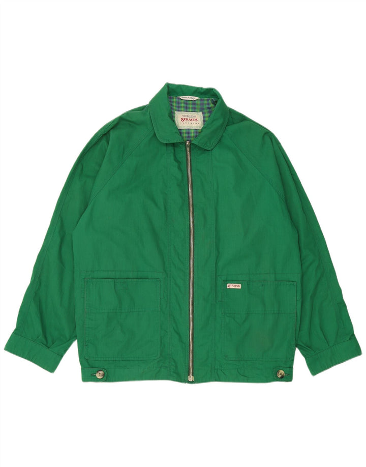 Stratos Mens Bomber Jacket UK 40 Grande Poliéster Verde