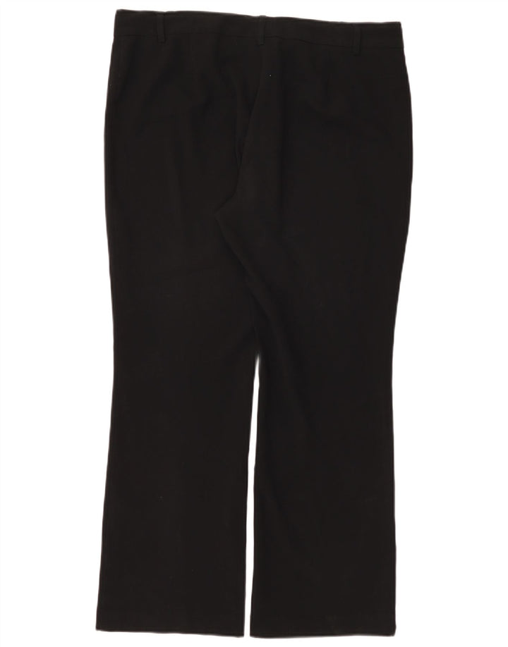 Calça feminina Marks & Spencer Bootcut Suit Reino Unido 14 grande W34 L28 preta