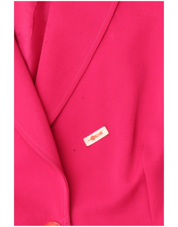 Jaqueta blazer feminina Yarell com manga 3/4 e 2 botões Reino Unido 18 XL rosa