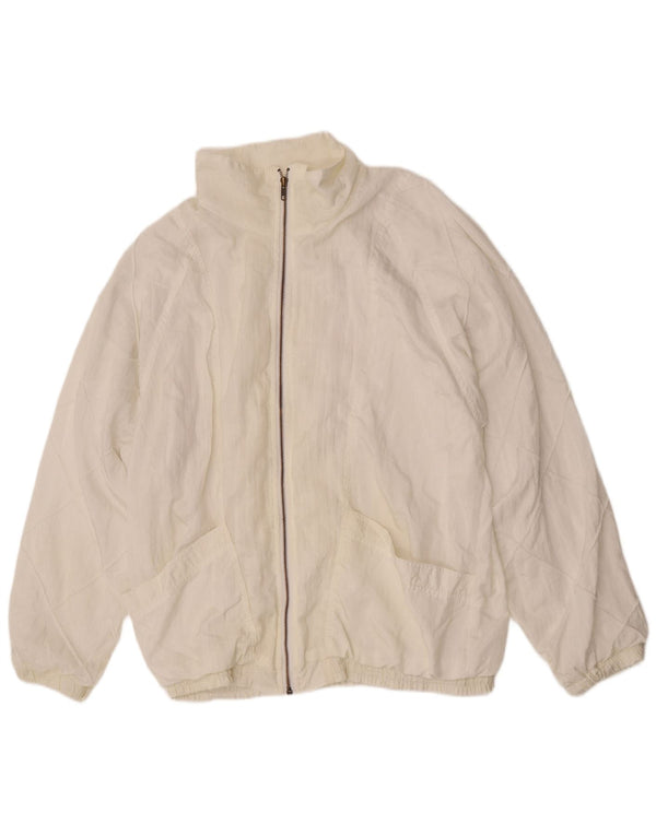 Jaqueta bomber masculina ativa UK 44 2XL poliamida branca