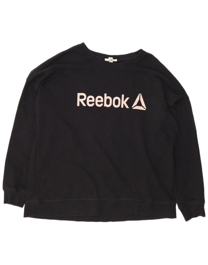Reebok Mens Graphic Moletom Jumper XL Preto