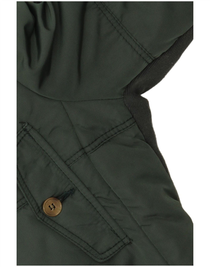 Casaco acolchoado com capuz feminino Murphy & Nye Reino Unido 16 grande verde