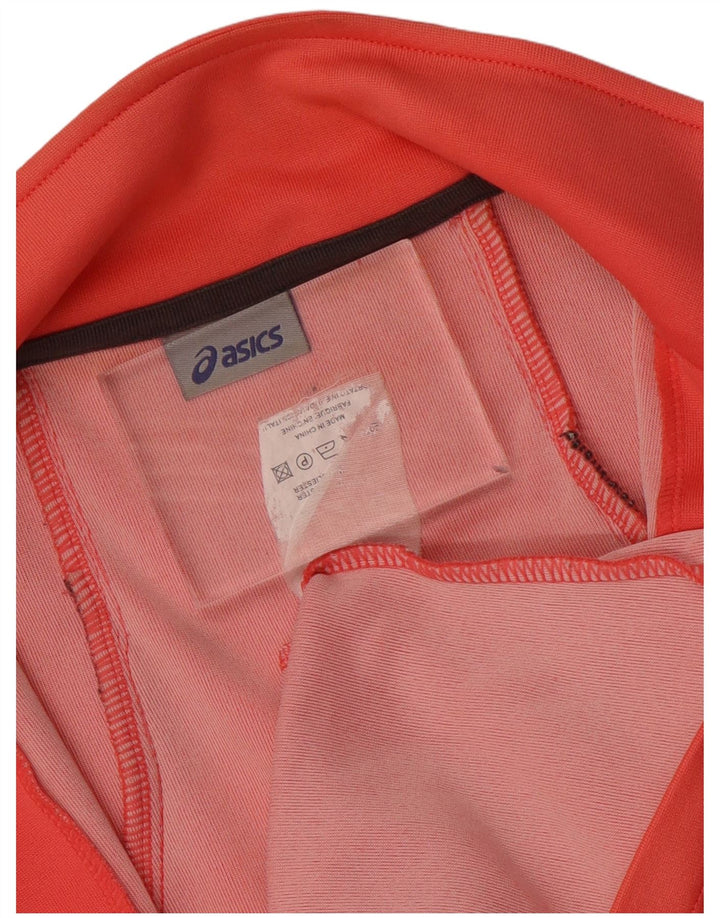 Asics Womens Tracksuit Top Jacket UK 8 Pequeno Laranja Poliéster