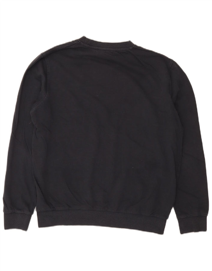Ben Sherman moletom gráfico masculino jumper médio azul marinho colorblock