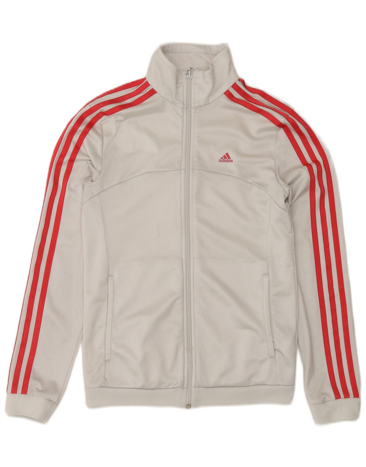 Adidas Womens Tracksuit Top Jacket UK 4/6 XS Branco Poliéster