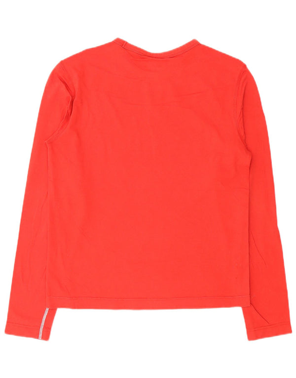 Puma Mens Graphic Top Manga Longa Pequeno Vermelho