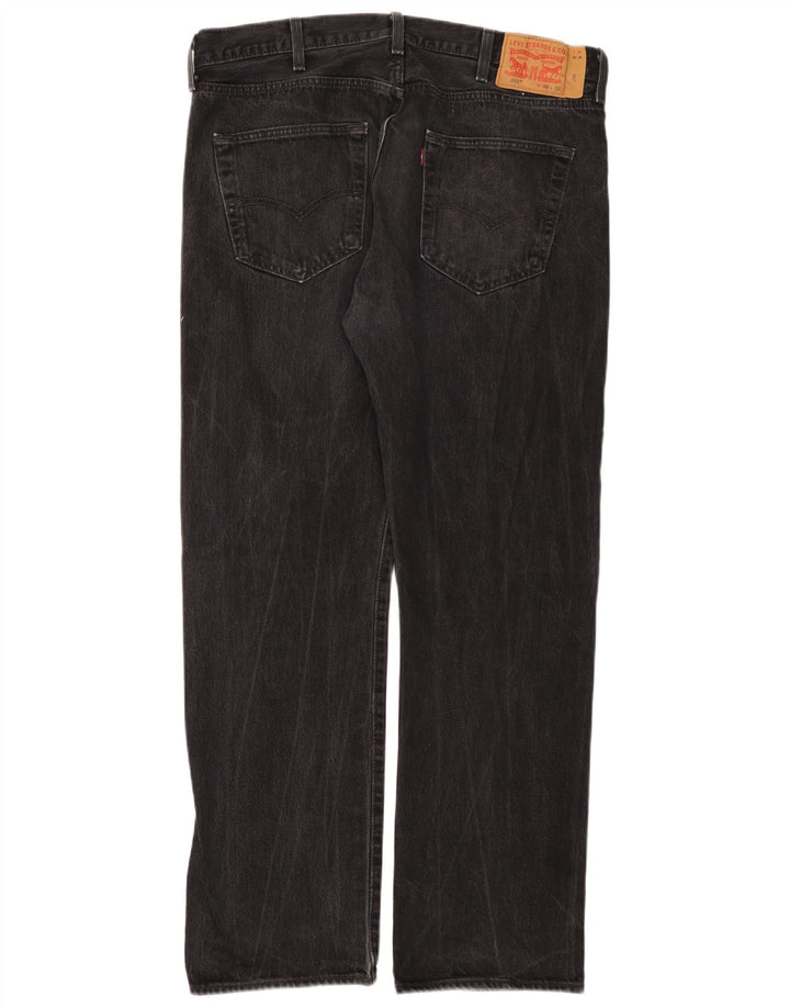 LEVI'S Masculino 501 Straight Jeans W38 L32 Algodão Preto
