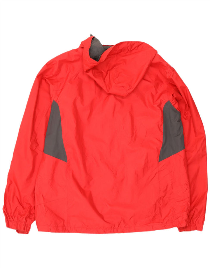 Jaqueta corta-vento masculina Eddie Bauer 2XL poliéster colorblock vermelho