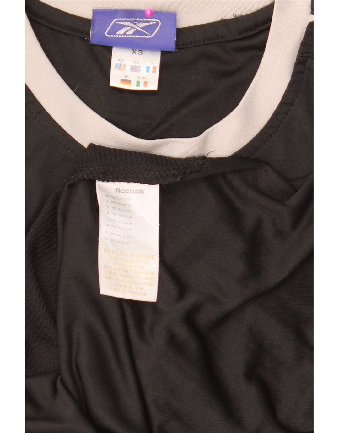 Reebok Mens Graphic Vest Top XS Preto Colourblock Poliéster