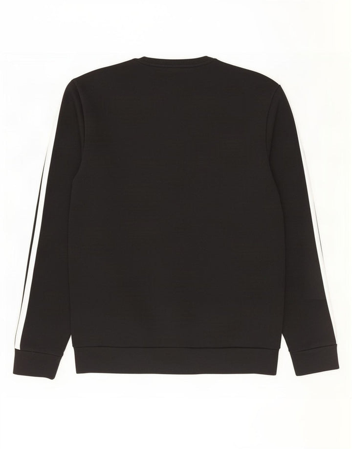 Adidas Mens Moletom Jumper Pequeno Poliéster Preto
