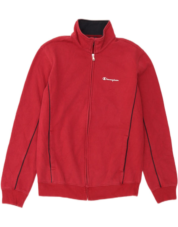 Champion Mens Tracksuit Top Jacket Medium Red Striped