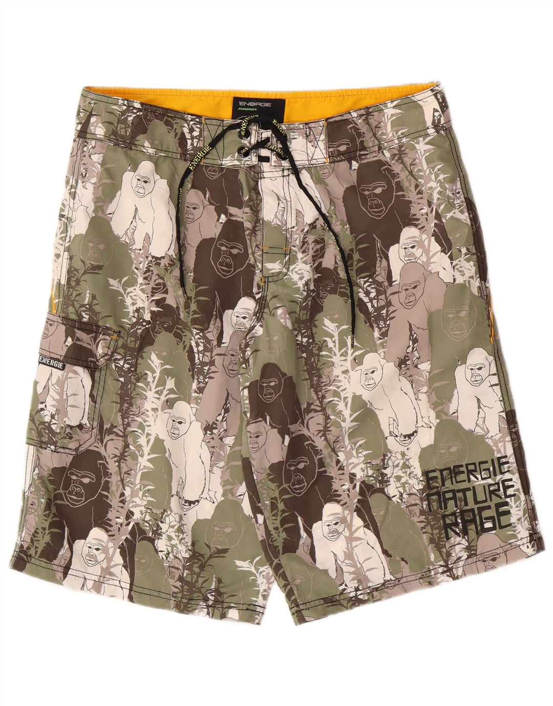 Shorts de natação masculino ENERGIE com estampa animal multicolorido médio