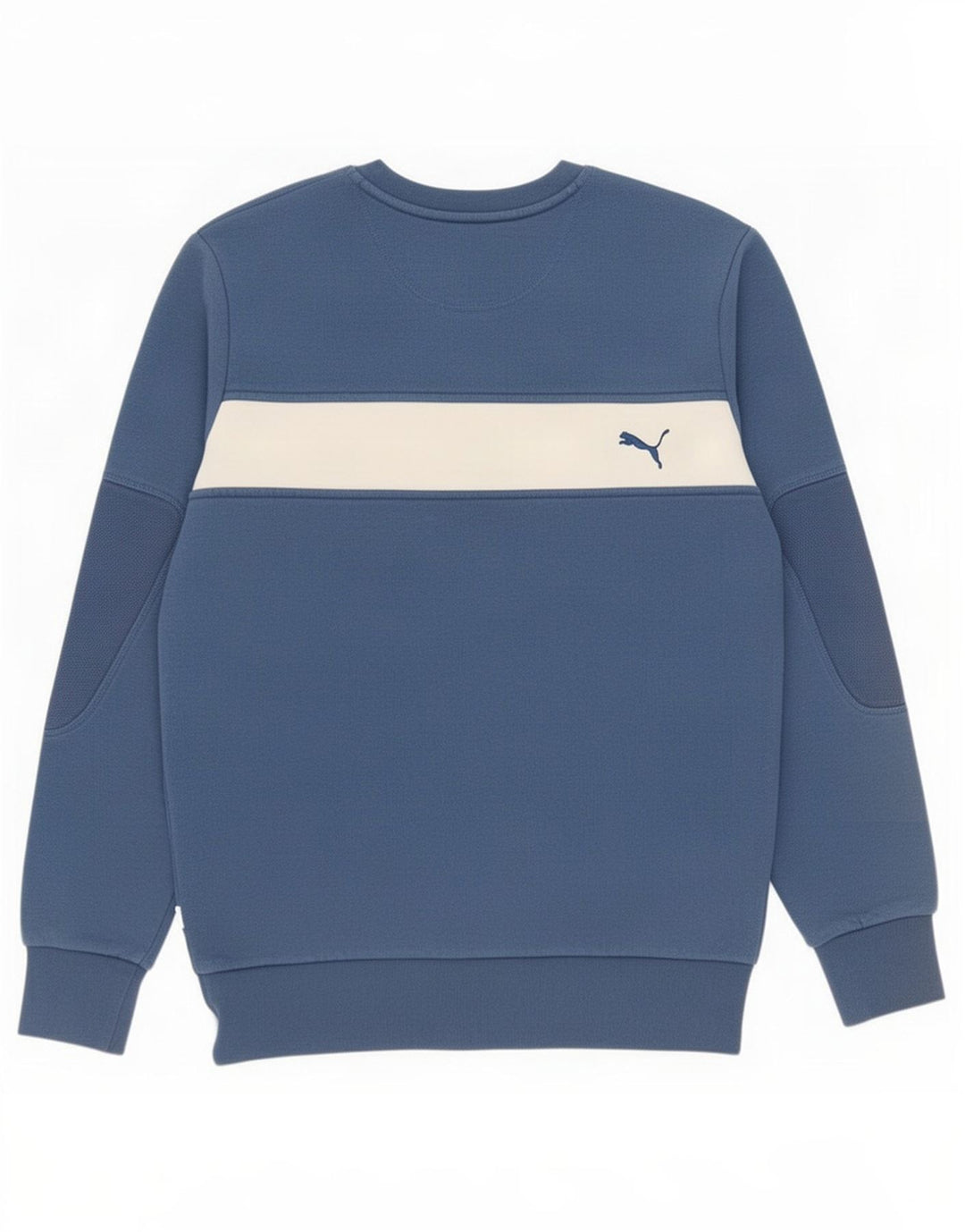 Puma Mens Graphic Moletom Jumper Pequeno Azul Colorblock