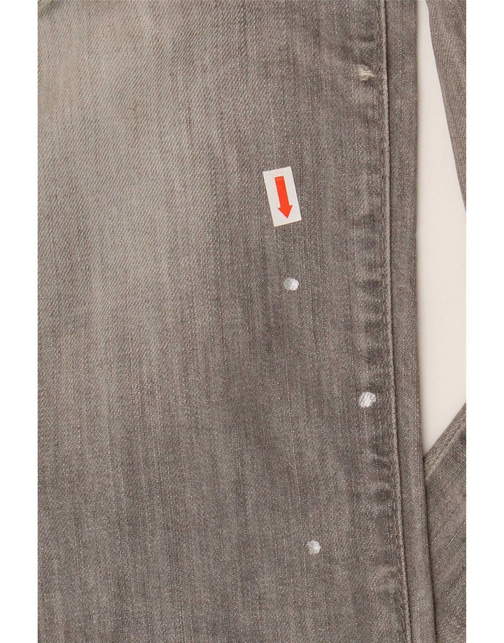 Calça jeans skinny masculina Dsquared2 IT 46 pequena W32 L32 cinza manchada