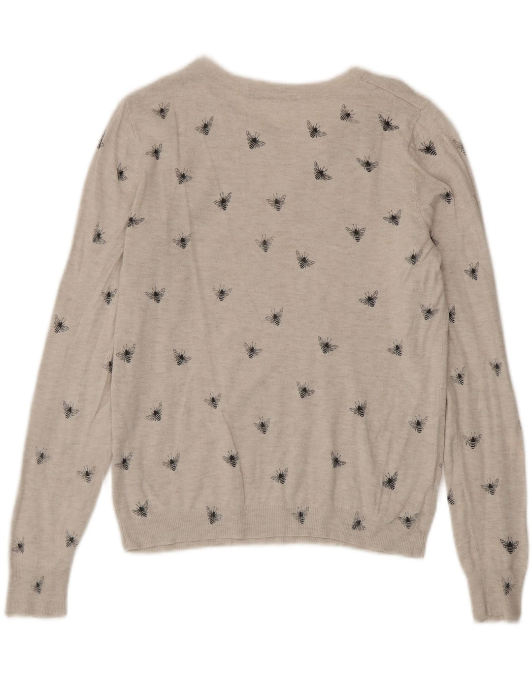 Suéter feminino Marks & Spencer com gola canoa Reino Unido 8 pequeno cinza